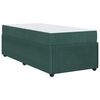 vidaXL Cadre de lit avec matelas Vert fonc&eacute; 90 x 190 cm tissu
