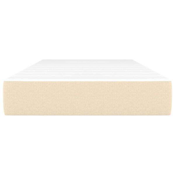 vidaXL Matelas de lit &agrave; ressorts ensach&eacute;s fermet&eacute; moyenne Cr&egrave;me 80x200x20 cm Tissu