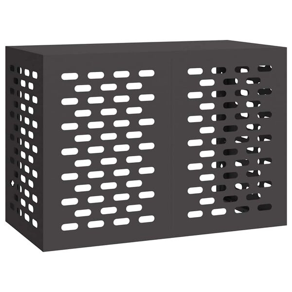 vidaXL Housse de climatiseur Noir 100 x 50 x 70 cm Acier