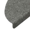 vidaXL Tapis d'escalier auto-adh&eacute;sifs 10 pcs gris 56x17x3 cm
