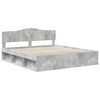 vidaXL Cadre de lit B&eacute;ton 200 x 200 cm Bois de pin massif