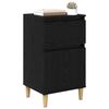vidaXL Cabinet de chevet avec tiroir 2 pcs Ch&ecirc;ne noir 40 x 35 x 70 cm