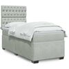 vidaXL Sommier &agrave; lattes de lit et matelas Gris clair 90x190 cm Velours