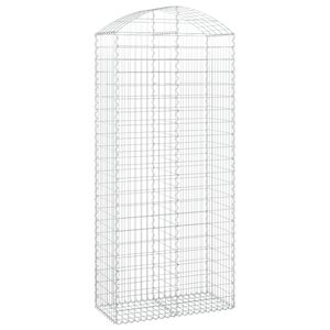 vidaXL Panier de gabions arqu&eacute; 100x50x220/240 cm Fer galvanis&eacute;