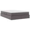 vidaXL Lit avec rangement et matelas Gris 140 x 190 cm Simili cuir