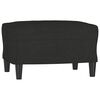 vidaXL Fauteuil avec repose-pied Noir 60 cm Tissu