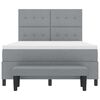vidaXL Lit &agrave; ressorts avec matelas Gris clair 140 x 200 cm tissu