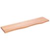 vidaXL &Eacute;tag&egrave;re murale marron clair 80x20x2 cm bois ch&ecirc;ne massif trait&eacute;