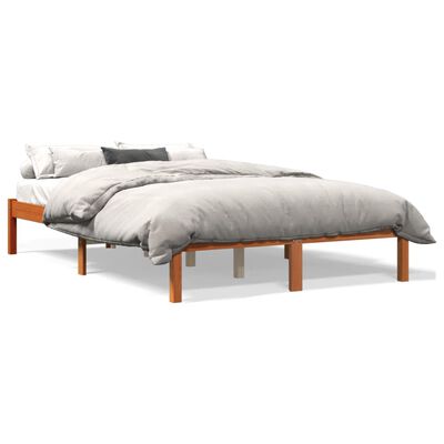 vidaXL Cadre de lit sans matelas cire marron 120x200cm bois pin massif