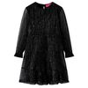 Robe &agrave; manches longues pour enfants noir 140