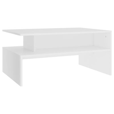 vidaXL Table basse Blanc 90x60x42,5 cm Aggloméré