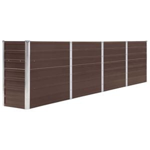 vidaXL Jardini&egrave;re 320x40x77 cm Acier galvanis&eacute; Marron