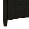 vidaXL Banc de jardin avec oreiller Noir et Cr&egrave;me 105 x 60 x 112 cm