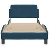 vidaXL Cadre de lit avec t&ecirc;te de lit Dover bleu 80x200 cm velours