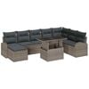 vidaXL Ensemble de canap&eacute; de jardin 9 pcs Gris Poly rotin