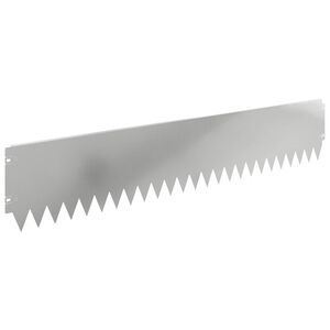 vidaXL Bordure de Pelouse 30 pc 103 x 20 cm Acier Argent&eacute;