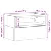 vidaXL Tables de chevet murales 2 pcs blanc 45x26x28,5 cm
