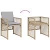 vidaXL Ensemble &agrave; manger de jardin et coussins 11 pcs m&eacute;lange beige
