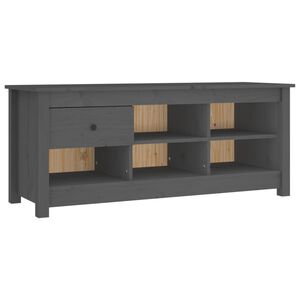 vidaXL Armoire &agrave; chaussures Gris 110x38x45,5 cm Bois de pin massif