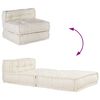vidaXL Canap&eacute; modulaire cr&egrave;me 70x70x54 tissu