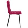 vidaXL Chaises &agrave; manger lot de 2 Rouge bordeaux Velours
