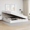 vidaXL Lit avec rangement et matelas Blanc 200 x 200 cm Simili cuir