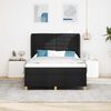 vidaXL Lit &agrave; ressorts avec matelas gris fonc&eacute; 90x190 cm Noir tissu