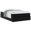 vidaXL Cadre de lit ottoman avec matelas noir 120x190 cm similicuir