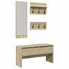 vidaXL Ensemble de meubles de couloir 4 pcs ch&ecirc;ne sonoma