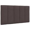 vidaXL Coussin de t&ecirc;te de lit Hanko marron fonc&eacute; 90 cm tissu