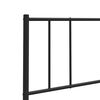 vidaXL T&ecirc;te de lit m&eacute;tal noir 150 cm