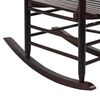 vidaXL Chaise &agrave; bascule avec si&egrave;ge incurv&eacute; Marron Bois de peuplier