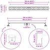 vidaXL Drain de Douche avec Design Lin&eacute;aire Argent&eacute; 100 cm