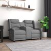 vidaXL Fauteuil de massage inclinable porte-gobelet 2places gris clair
