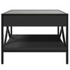 vidaXL Table basse avec LED infini noir 50x50x38 cm
