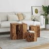 vidaXL Tables d'appoint 3 pcs ch&ecirc;ne artisanal bois d'ing&eacute;nierie