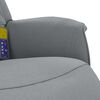 vidaXL Fauteuil inclinable de massage et repose-pieds gris clair tissu