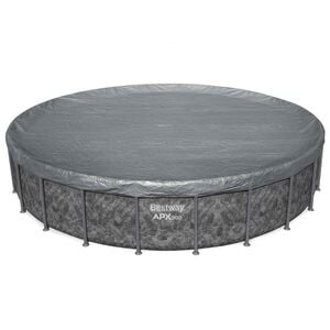 Bestway Couverture de piscine &Oslash;6,10 m Rond Polyester Gris