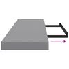 vidaXL &Eacute;tag&egrave;res murales flottantes 4 pcs gris 90x23,5x3,8 cm MDF