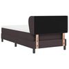 vidaXL Lit &agrave; ressorts avec matelas Marron fonc&eacute; 90 x 190 cm tissu