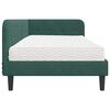 vidaXL Cadre de lit d'angle Vert fonc&eacute; 90 x 190 cm Velours
