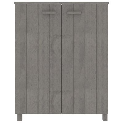 vidaXL Armoire à chaussures HAMAR Gris clair 85x40x108 cm Pin massif