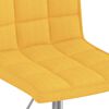 vidaXL Chaise pivotante de salle &agrave; manger Jaune moutarde Tissu