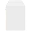 vidaXL Meuble TV mural 2 pcs Blanc 59,5 x 31 x 40 cm Bois d'ing&eacute;nierie