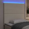 vidaXL T&ecirc;te de lit LED avec des lumi&egrave;res &agrave; LED Cr&egrave;me 100 cm Polyester