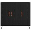 vidaXL Buffet Ch&ecirc;ne noir 89,5 x 34 x 80 cm Bois d'ing&eacute;nierie