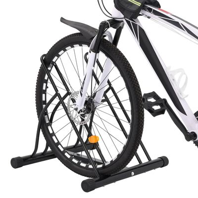 vidaXL Support de vélo au sol autoportant pour 2 vélos acier