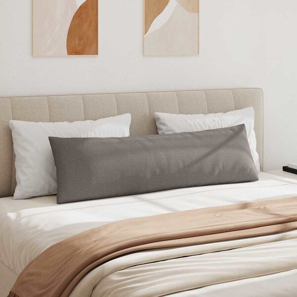 vidaXL Coussins de canap&eacute; 2 pcs Taupe 145 x 40 cm tissu