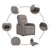 vidaXL Fauteuil inclinable taupe tissu