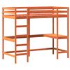 vidaXL Lit superpos&eacute; sans matelas cire marron 90x200 cm pin massif